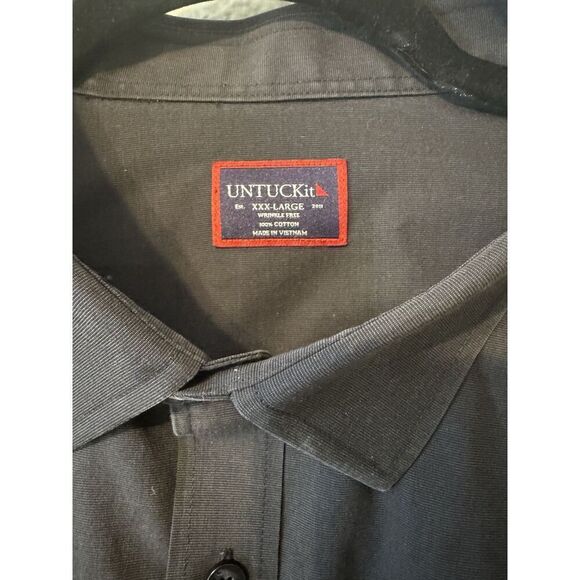 UNTUCKit Shirt Mens Large Black Cotton  Long Sleeve Button Up XXXL - Picture 3 of 5